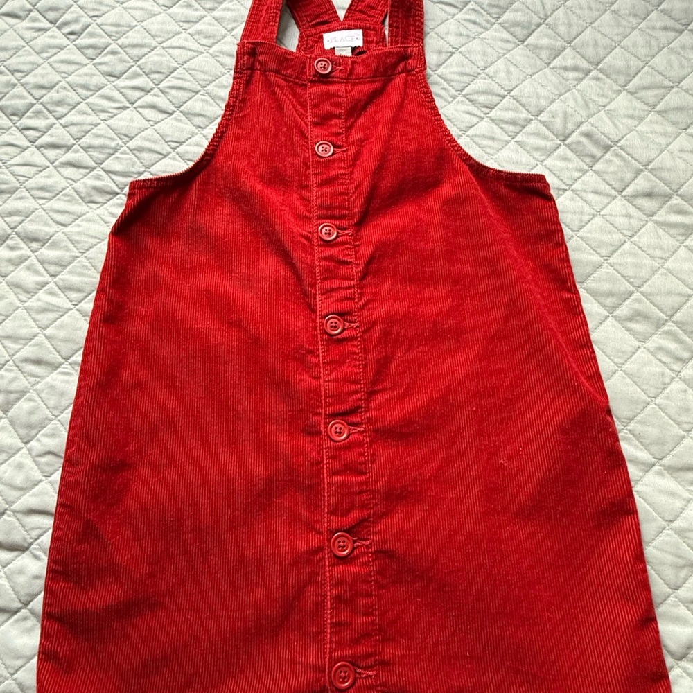 Place Vibrant Red Corduroy Dress